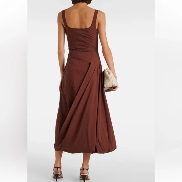 NWT $595 Jonathan Simkhai Olivia Dress Anise Brown Size 0 - Picture 2 of 8